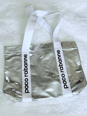 Paco Rabanne X SeaTrees Silver Tote Bag Large Like New